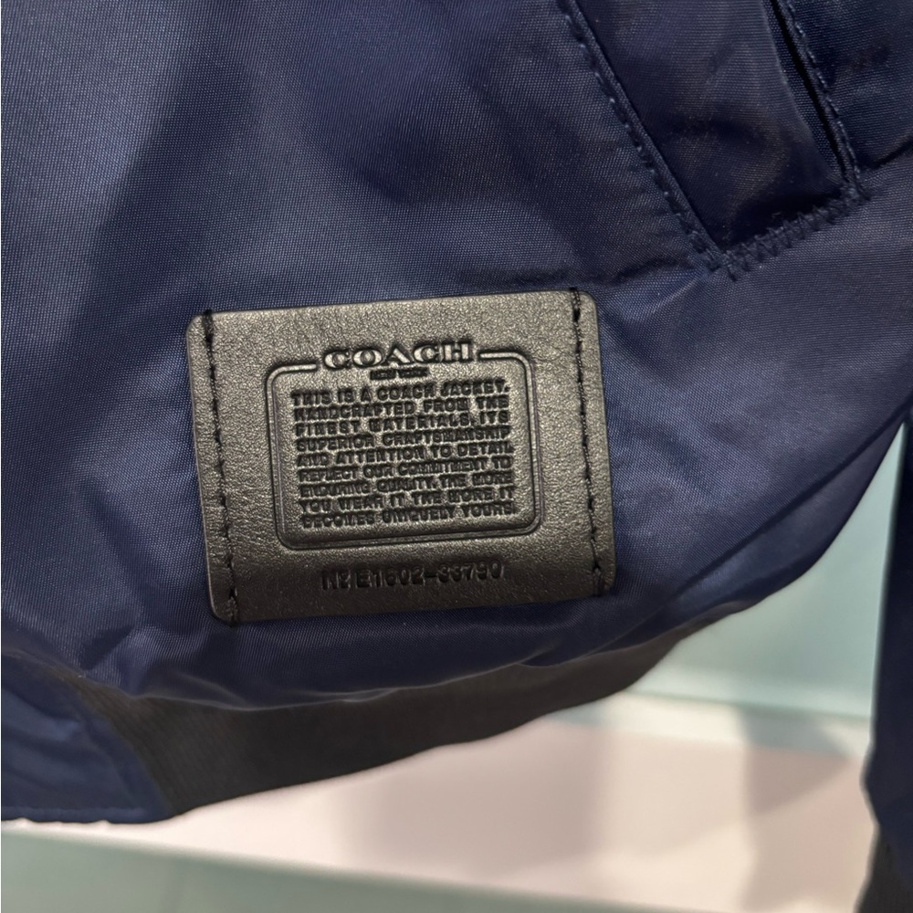Coach Dark Blue Bomber Jacket - Picture 2 of 5